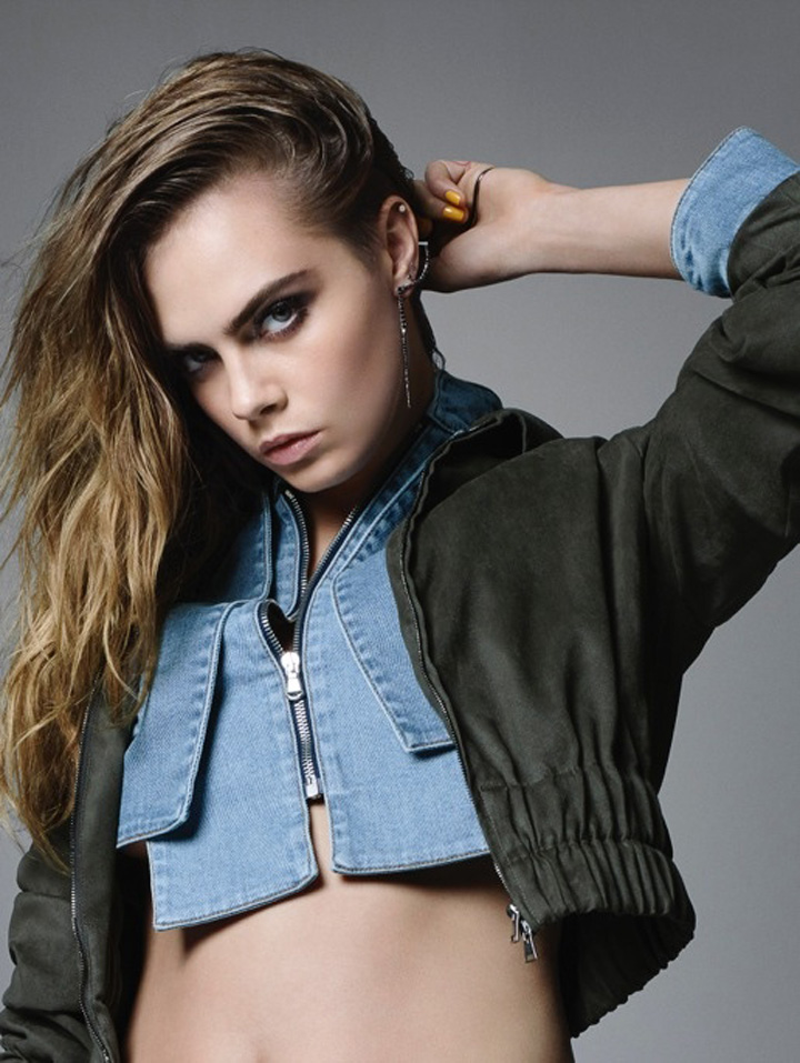 超模cara delevingne 演绎春日摇滚风 