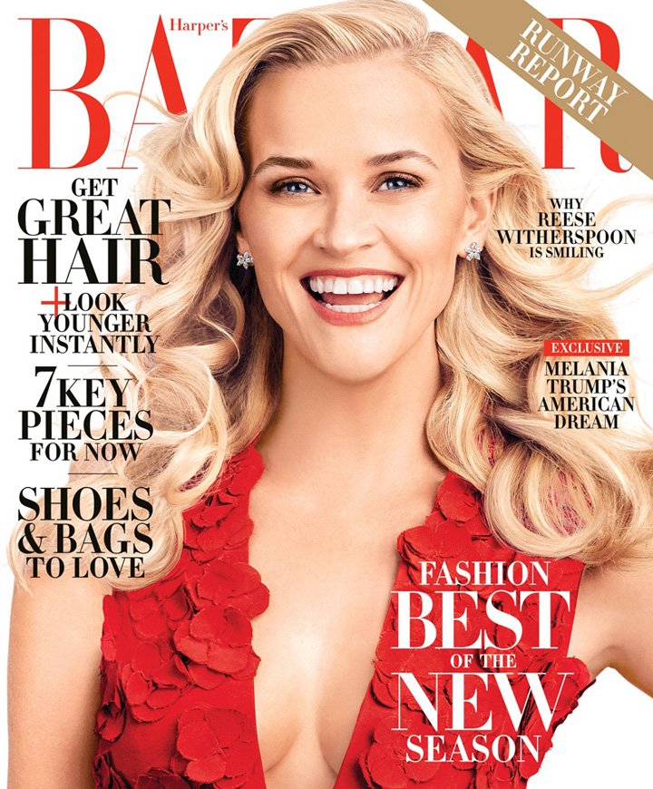 reese witherspoon《harper’s bazaar》美国版2016年2月号