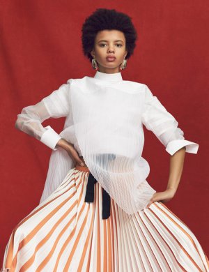 模特poppy okotcha 演绎《vogue》时尚杂志德国版