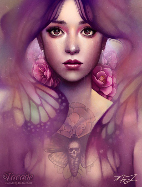 megan lara人物插画