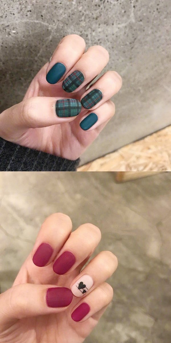 新款磨砂美甲图片大全